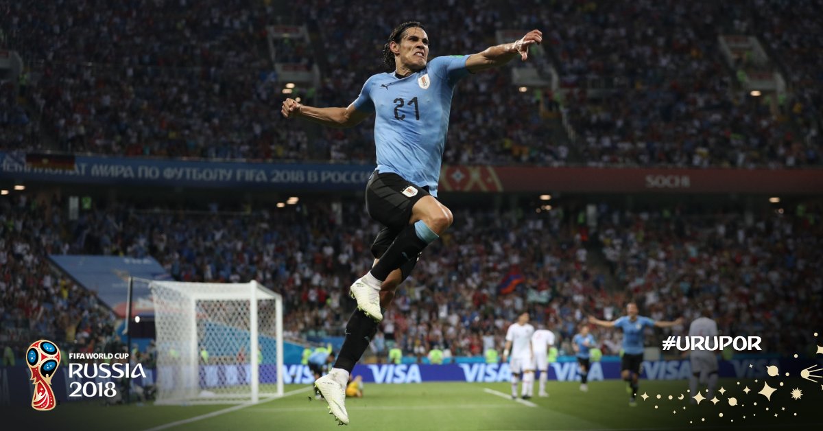 Uruguai 2 x 1 Portugal – Cavani marca duas vezes, celeste passa e CR7 dá adeus