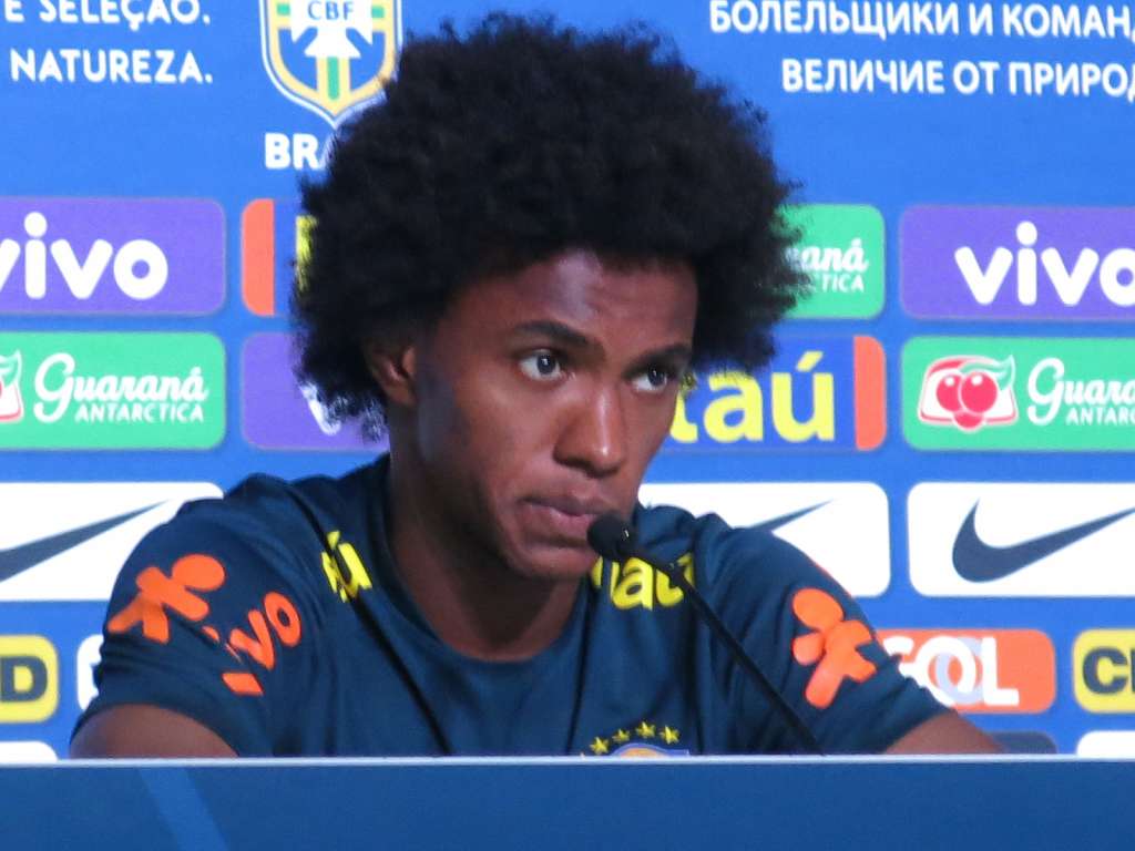 Willian vê evolução 'muito grande' do Brasil e exalta Hazard como o melhor belga (Foto: MoWa Press)
