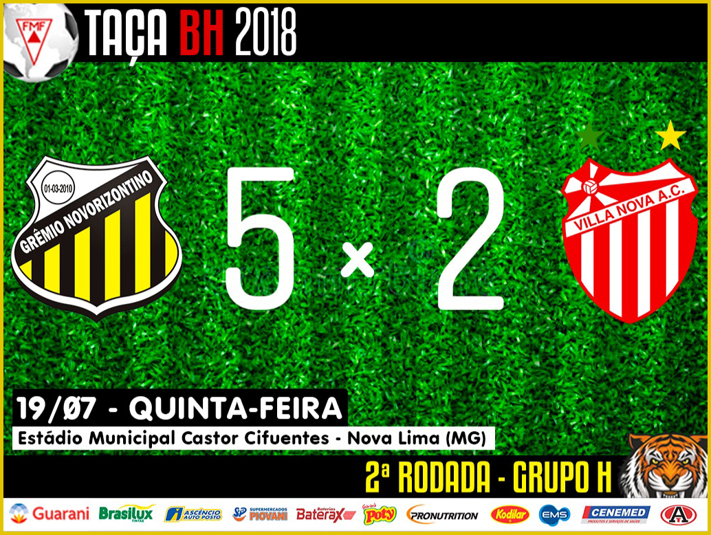 Taça BH Sub 17: Novorizontino goleia Villa Nova-MG por 5 a 2