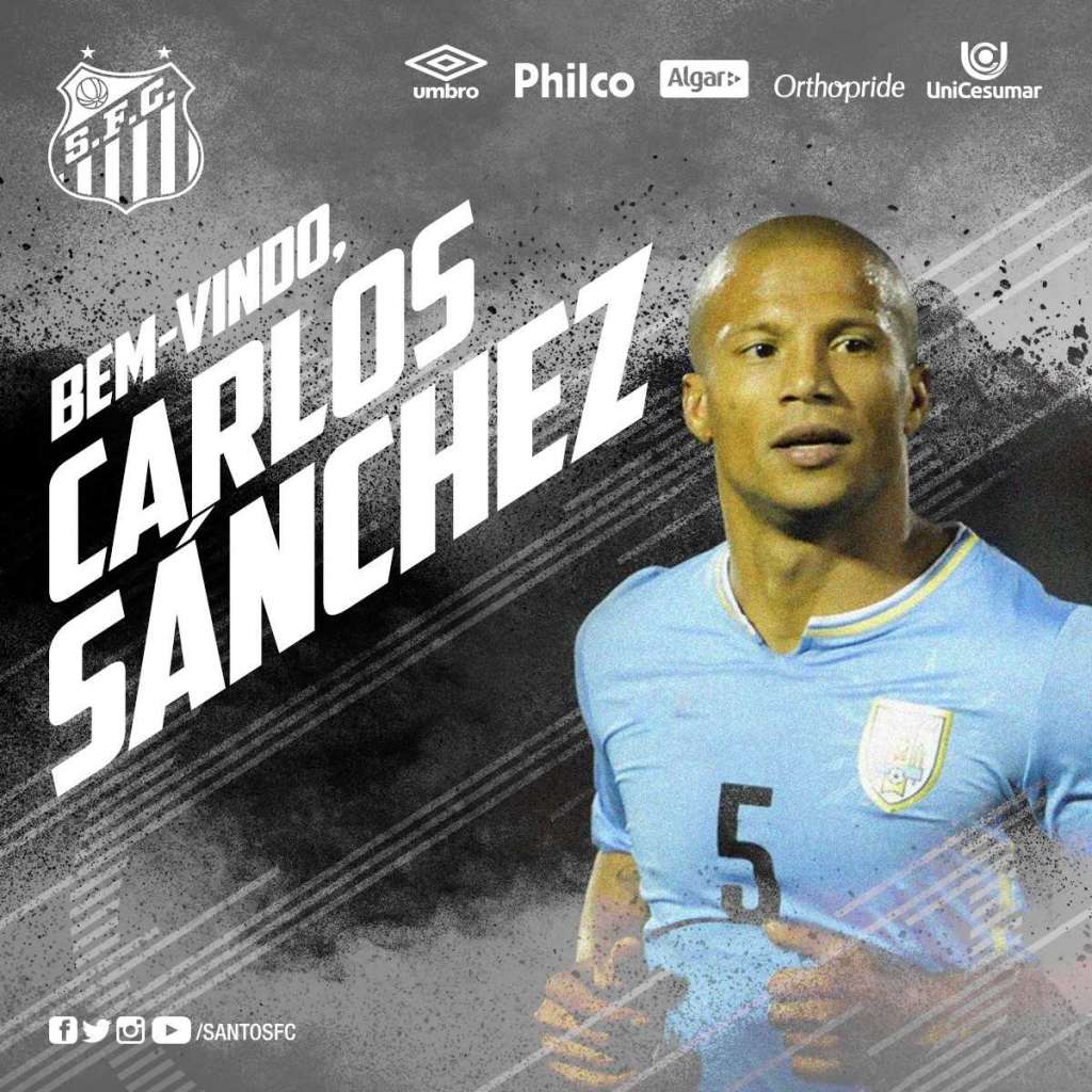 Carlos Sanchez é o novo reforço do Santos