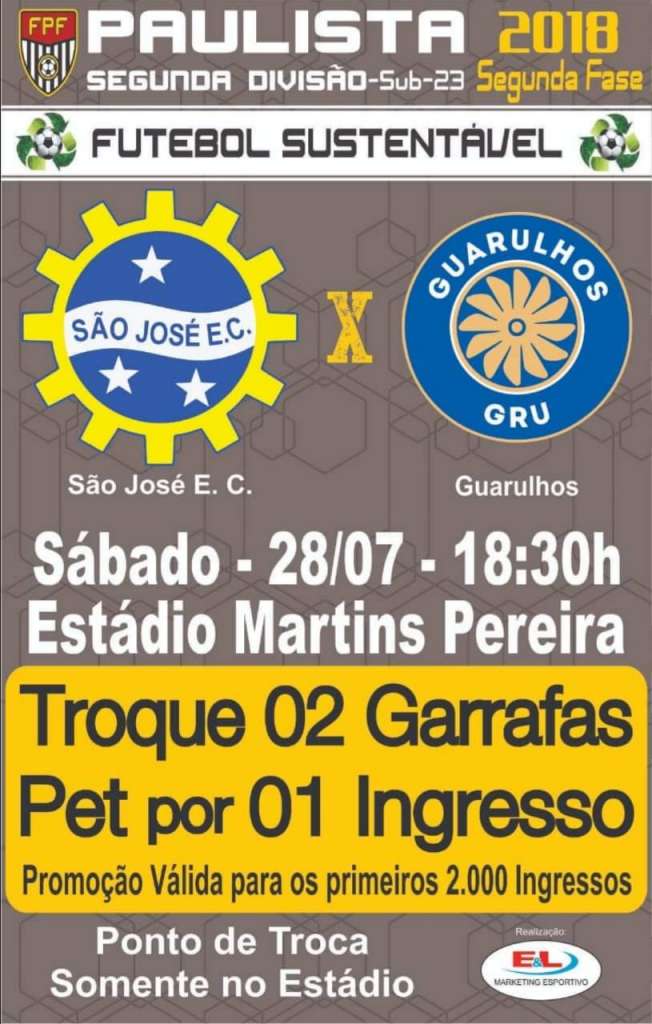 Começam trocas do Futebol Sustentável para jogos de São José e Mauá pela terceira rodada da Segundona