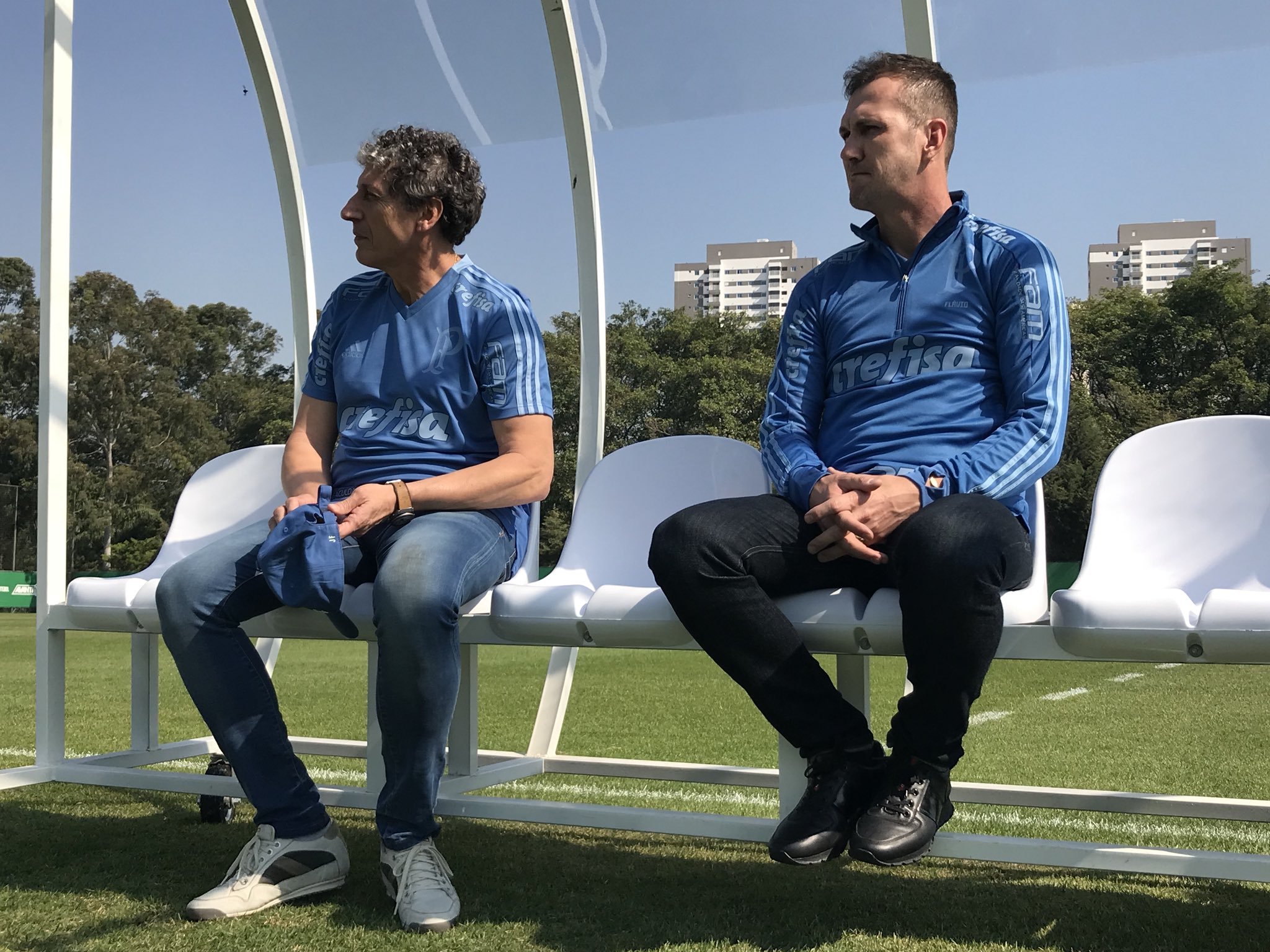 Auxiliares de Felipão acompanham treino de reapresentação do Palmeiras