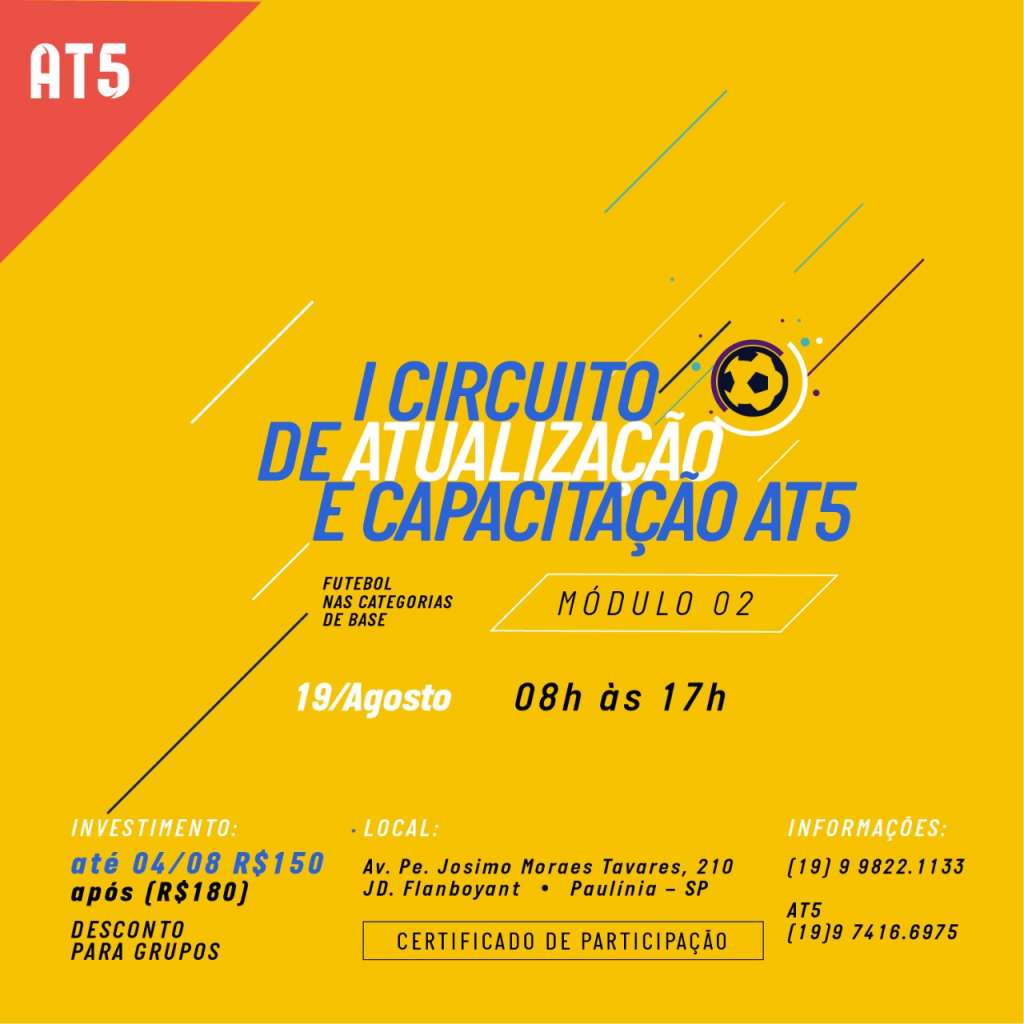 Módulo II do 1º Circuito de Atualização e Capacitação segue com inscrições abertas