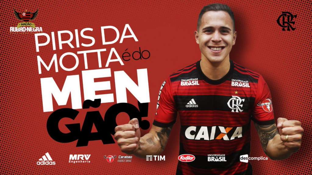 Piris da Motta foi anunciado como reforço do Flamengo Piris da Motta foi anunciado como reforço do Flamengo