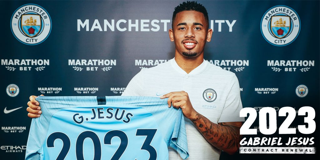 Gabriel Jesus acerta renovação de contrato com o Manchester City até 2023