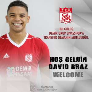 Recepcionado por Robinho, David Braz é oficializado pelo Sivasspor