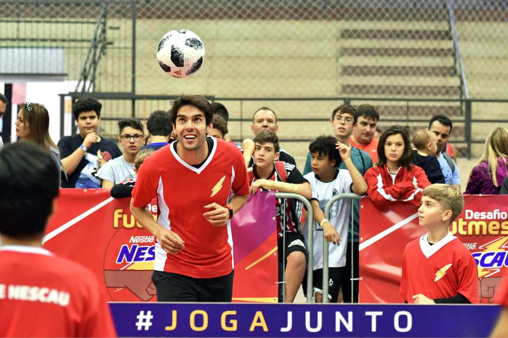 Kaká se divertiu no Futmesa (Foto: João Pires/Fotojump)