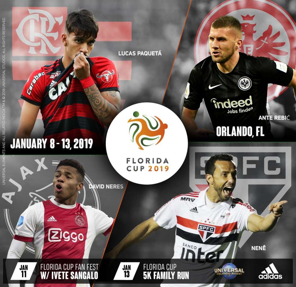 Florida Cup: Em 2019, Flamengo encara Eintracht Frankfurt na estreia