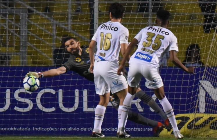 Santos e Grêmio criaram chances de gols no Pacaembu. Empate justo. Foto: Ivan Storti.