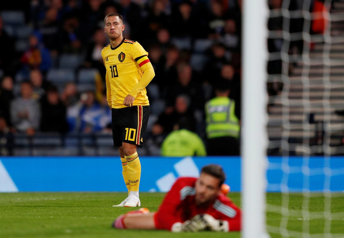 Em primeiro jogo após a Copa, Bélgica goleia Escócia em amistoso
