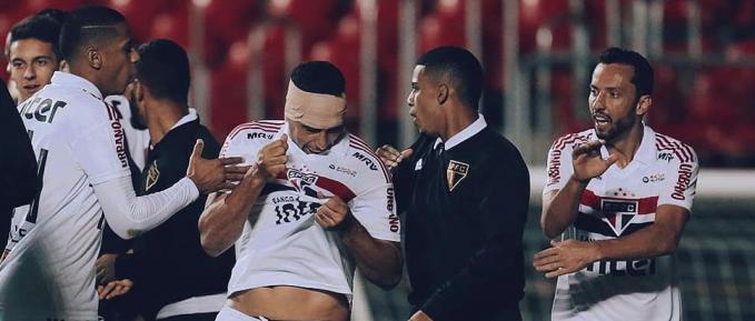 São Paulo tenta manter boa fase com Reinaldo, Diego Souza e Nenê. foto: Oficial SPFC