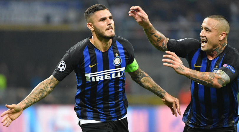 Mauro Icardi marcou o gol de empate da Inter de Milão, que depois iria conseguir a virada