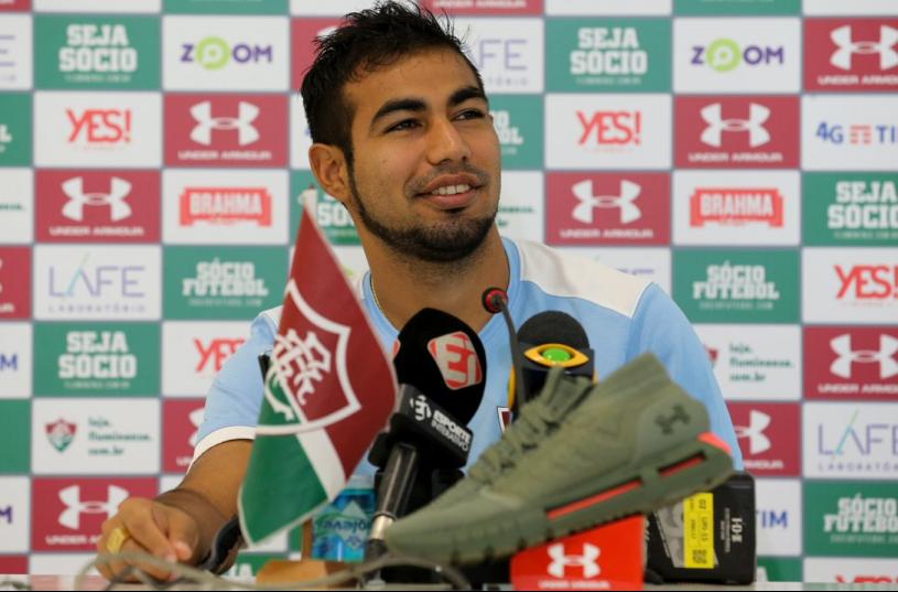 Sornoza deu coletiva à imprensa nesta quinta-feira (Foto: Divulgação/Fluminense)