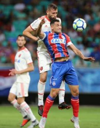 Bahia e Flamengo chutaram pouco a gol. Foto: Felipe Oliveira - ECBahia