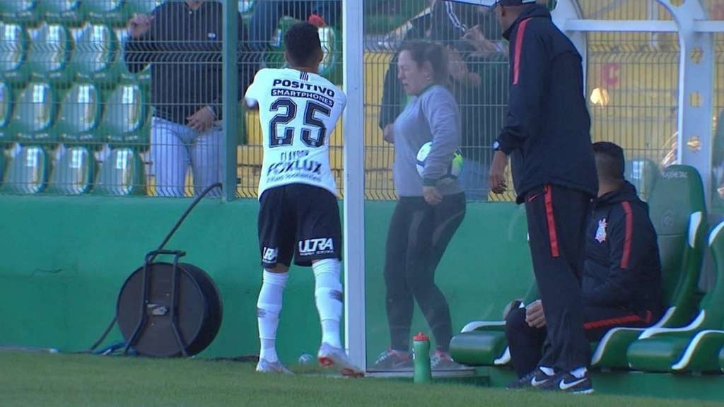 Jogador jogou água em uma torcedora diante da partida contra a Chapecoense 