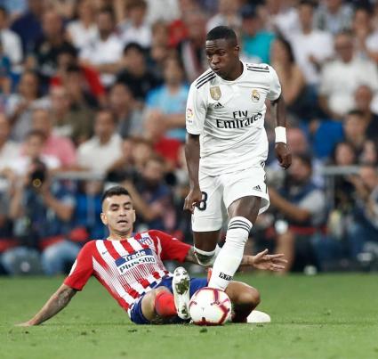 Vinicius Junior atuou nos minutos finais do clássico de sábado com o Atlético de Madrid (Foto: Divulgação/Real Madrid)