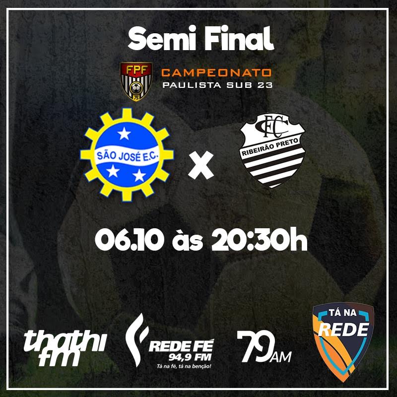 Segundona: Duelo entre São José e Comercial terá transmissão da Thathi FM, Rede Fé e 79 AM