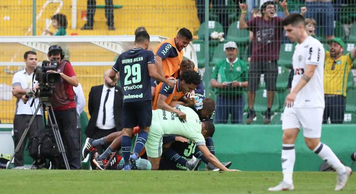 Muita festa para o gol da vitória da Chapecoense, marcado pelo argentino Doffo. Foto: Sirli Freitas