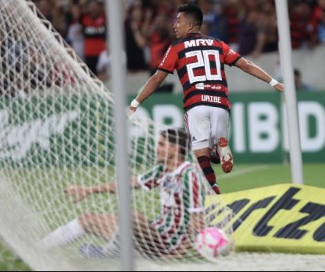Colombiano Uribe marcou dois gols do Mengo