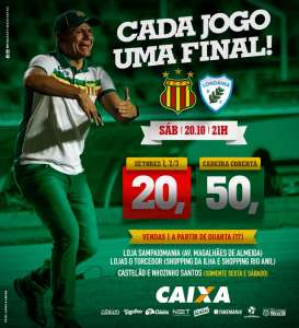 Série B: Focado em se afastar do Z4, Sampaio Corrêa faz promoção de ingressos