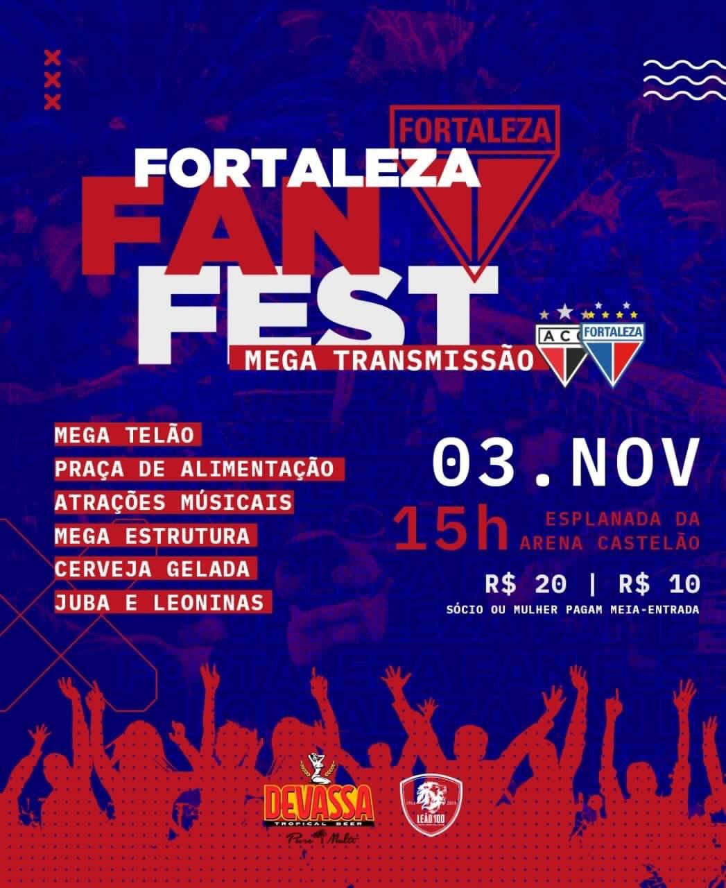 Série B: Fortaleza faz “fan fest” para possível jogo do acesso