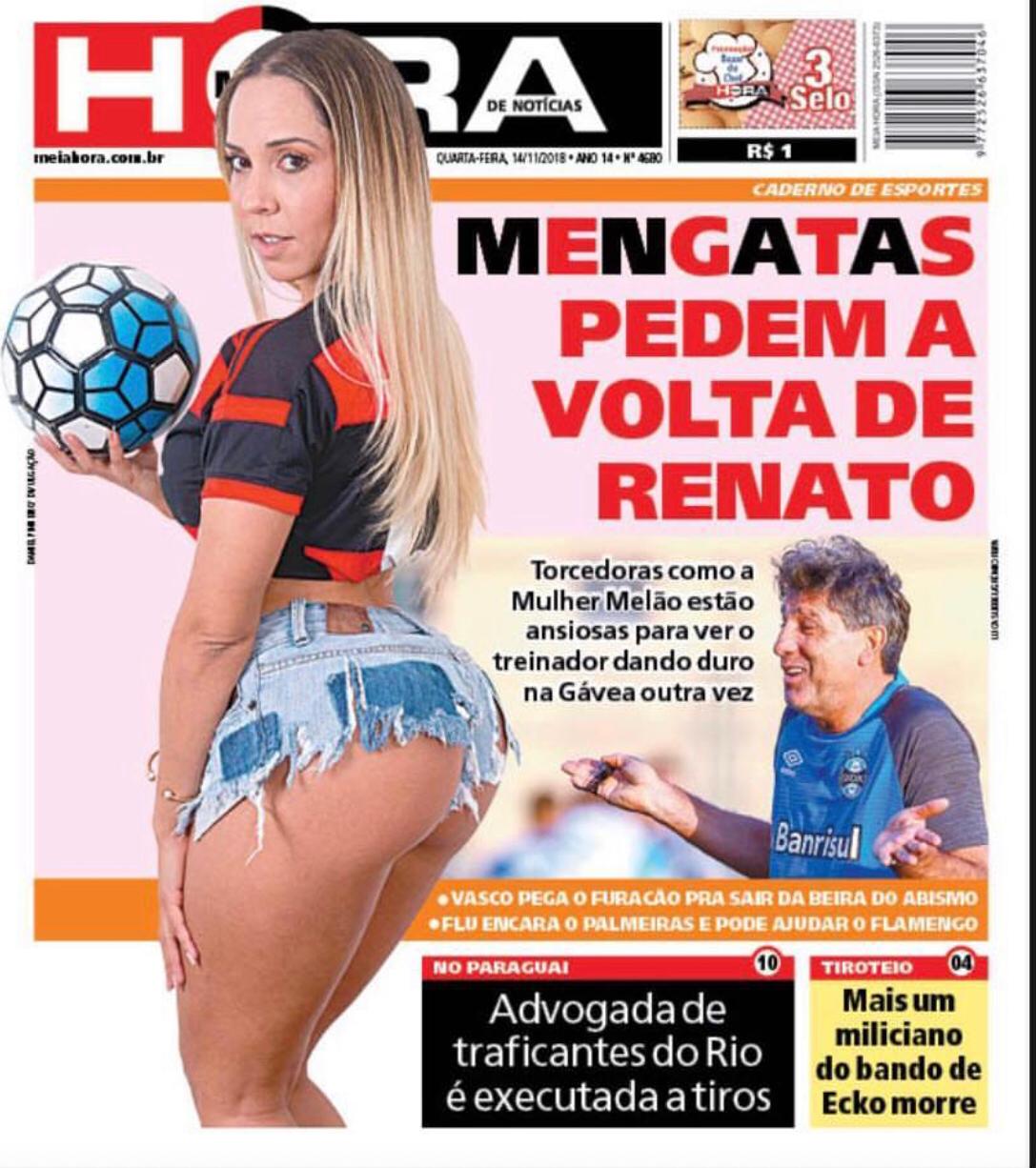 Mulher Melão, modelo e símbolo sexual, é destaque ao fazer apelo a Renato  Gaúcho