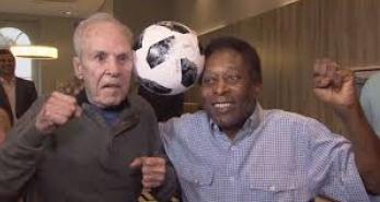 Encontro em Santos com dois dos maiores ícones do esporte mundial