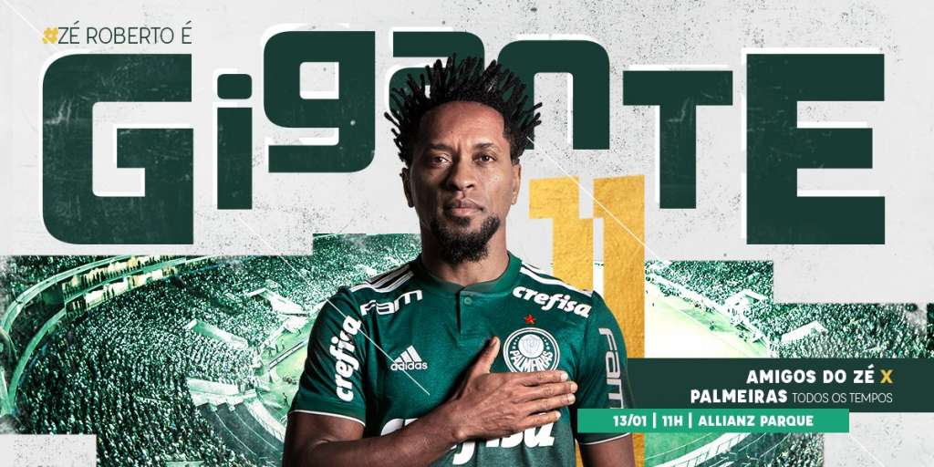 Palmeiras marca amistoso de despedida de Zé Roberto para janeiro