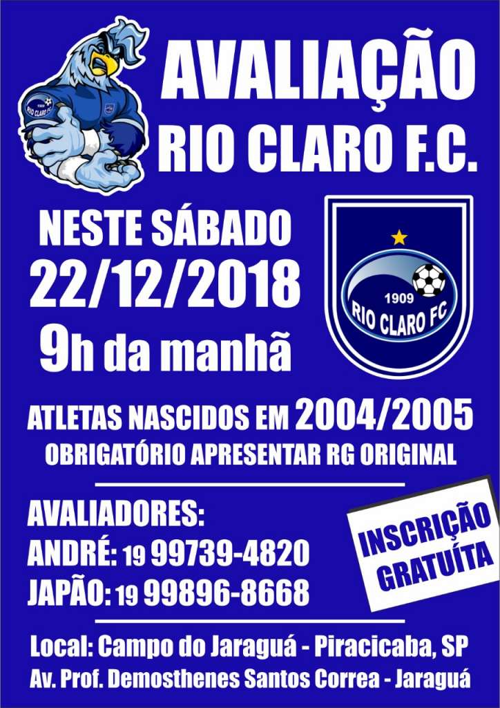 Rio Claro valoriza categoria de base e faz avaliação para jovens promessas 2 0002050360290 img