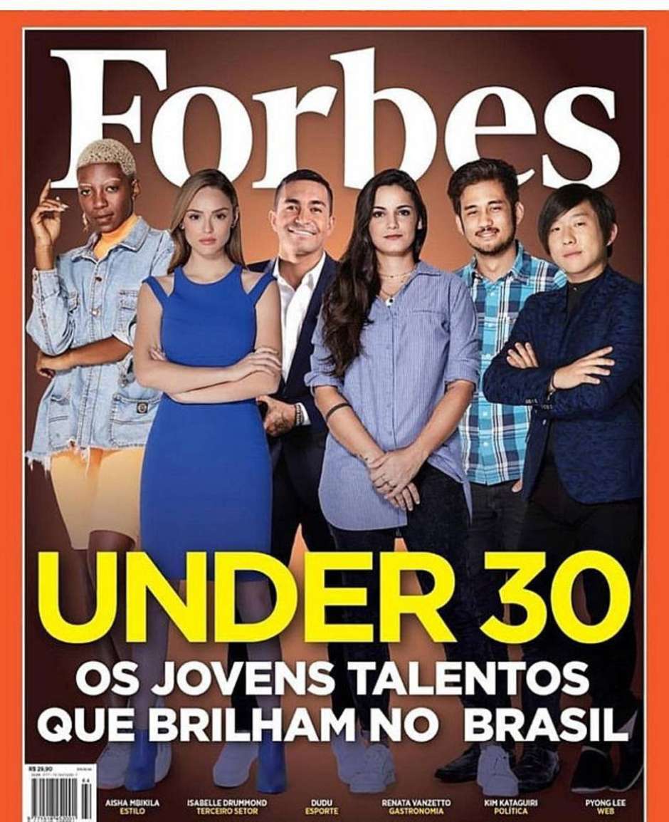 Dudu está na capa da Forbes como um ‘jovem talento que brilhou no Brasil’ em 2018