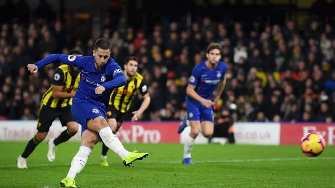 Hazard mais uma vez fez a diferença para o Chelsea com dois gols