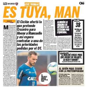 San Lorenzo aumenta proposta e Mancuello deve deixar o Brasil, diz jornal 'Olé'​