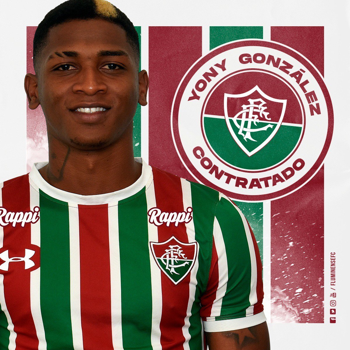 Carioca: Fluminense anuncia a contratação do atacante colombiano Yony González