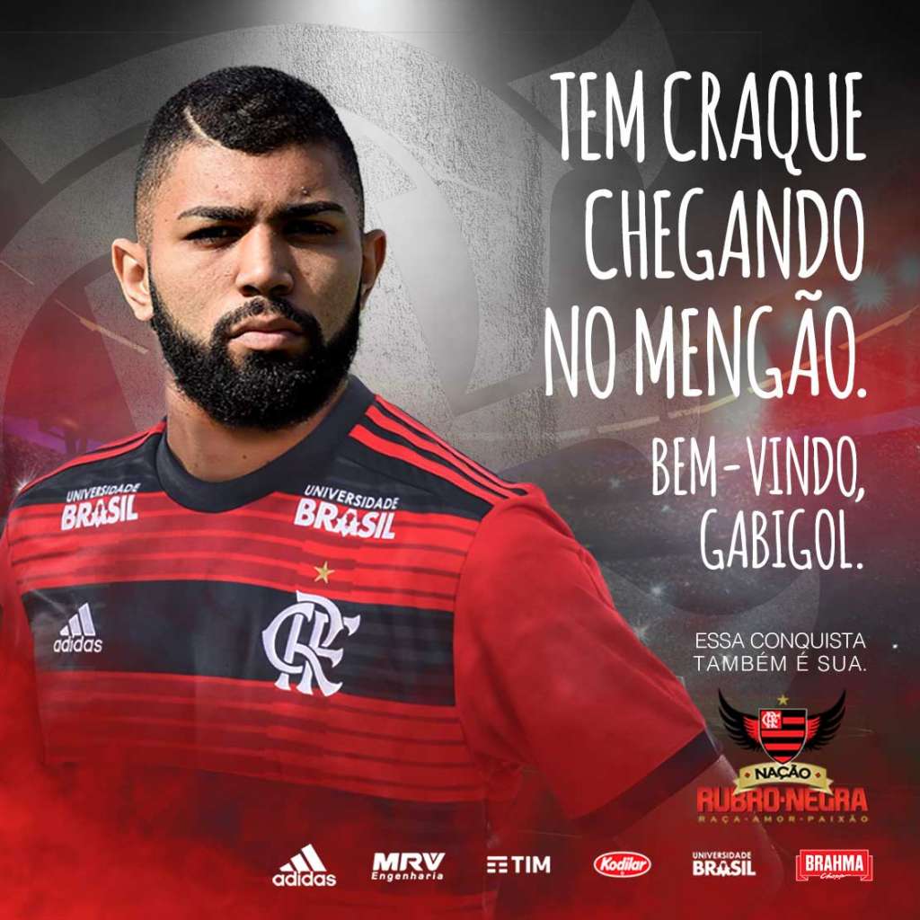 Carioca: Flamengo anuncia oficialmente o atacante Gabriel como reforço para 2019