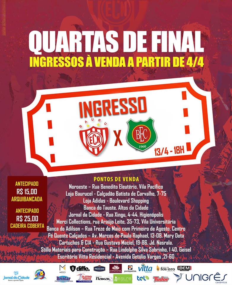 Paulista A3: Noroeste já vende ingressos para duelo de volta das quartas de final