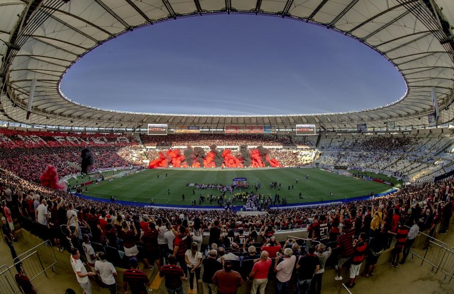 A torcida rubronegra compareceu em grande número e fez a festa no Maracanã com o título (Foto: Alexandre Vidal/Flamengo)