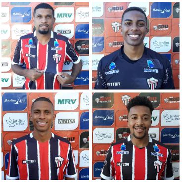 Canário (ao alto, à esquerda), Erick (ao alto, à direita), Mauri (abaixo, à esquerda) e Yuri Ferraz (abaixo, à direita)