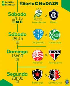 DAZN transmite quatro jogos da Série C do Brasileiro, assista!