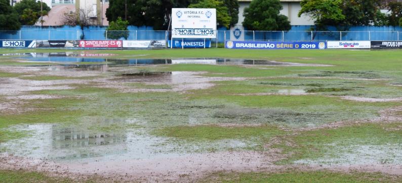 Alagamento adiou Vitória-ES x Caldense-MG para domingo