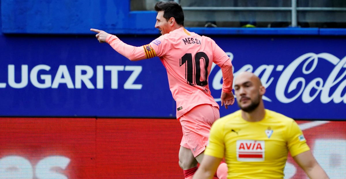 ESPANHOL: Messi faz 2, mas Barcelona empata com o Eibar em despedida