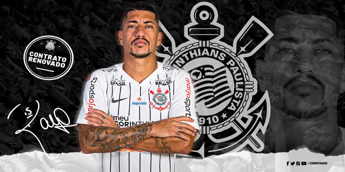 Corinthians anuncia renovação de contrato do volante Ralf até o final de 2020