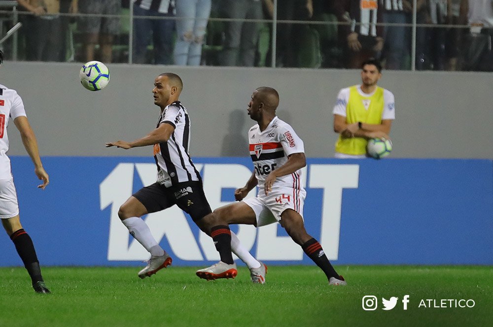 Atlético-MG e São Paulo fazem jogo movimentado e ficam no 1 a 1 em Belo Horizonte