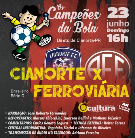 Cianorte-PR x Ferroviária-SP - Após empate na ida, AFE precisa vencer para avançar 2 0002050396519 img