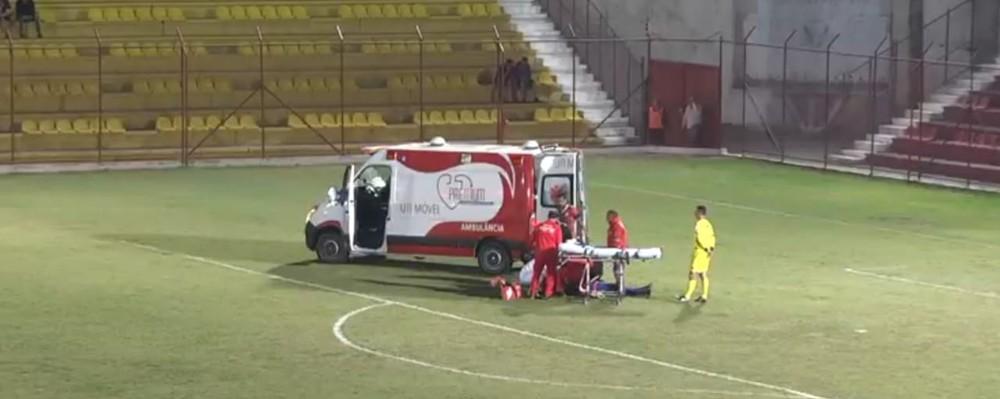 Dida se lesionou em partida da Portuguesa - Foto: Reprodução / FPF TV 