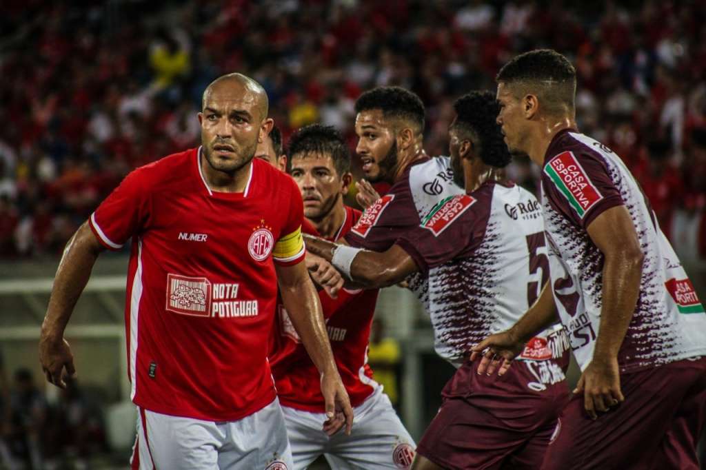 América-RN tropeça e apenas empata em casa com a Jacuipense-BA pela Série D (Foto: Lucas Mota/América-RN) - Lucas Mota/América-RN