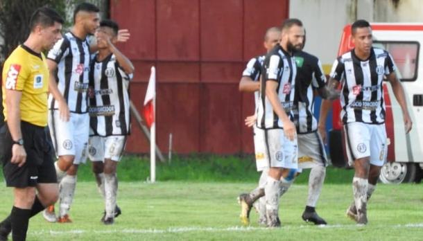 Gol de pênalti. Foto: Divulgação / São Raimundo EC