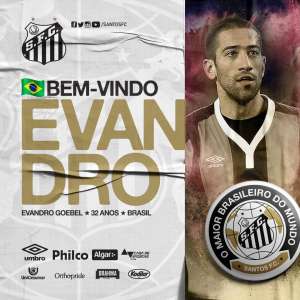 Santos anuncia contratação do meia Evandro, ex-Palmeiras