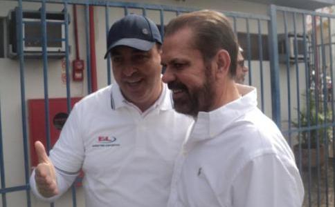 Edivaldo Ferraz (e) e Reinaldo Carneiro Bastos (d) comandam o Futebol Sustentável - Foto: Oscar Silva