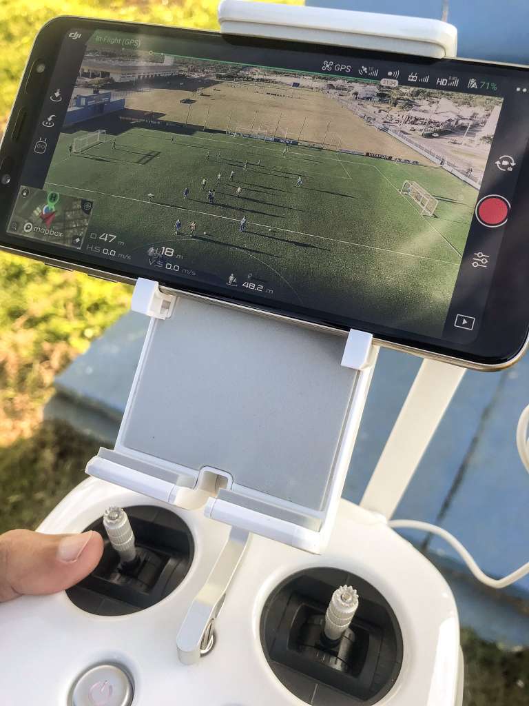 Valentim também tem usado drone nos treinos 