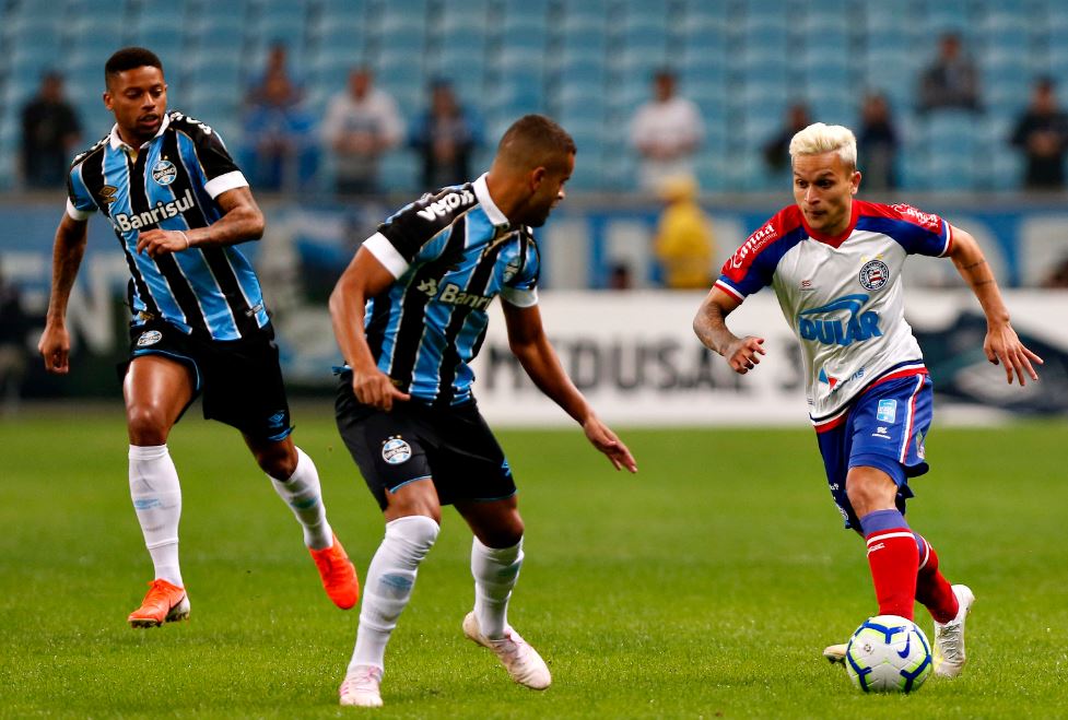 O atacante Artur foi um dos destaques no empate do Bahia com o Grêmio em Porto Alegre